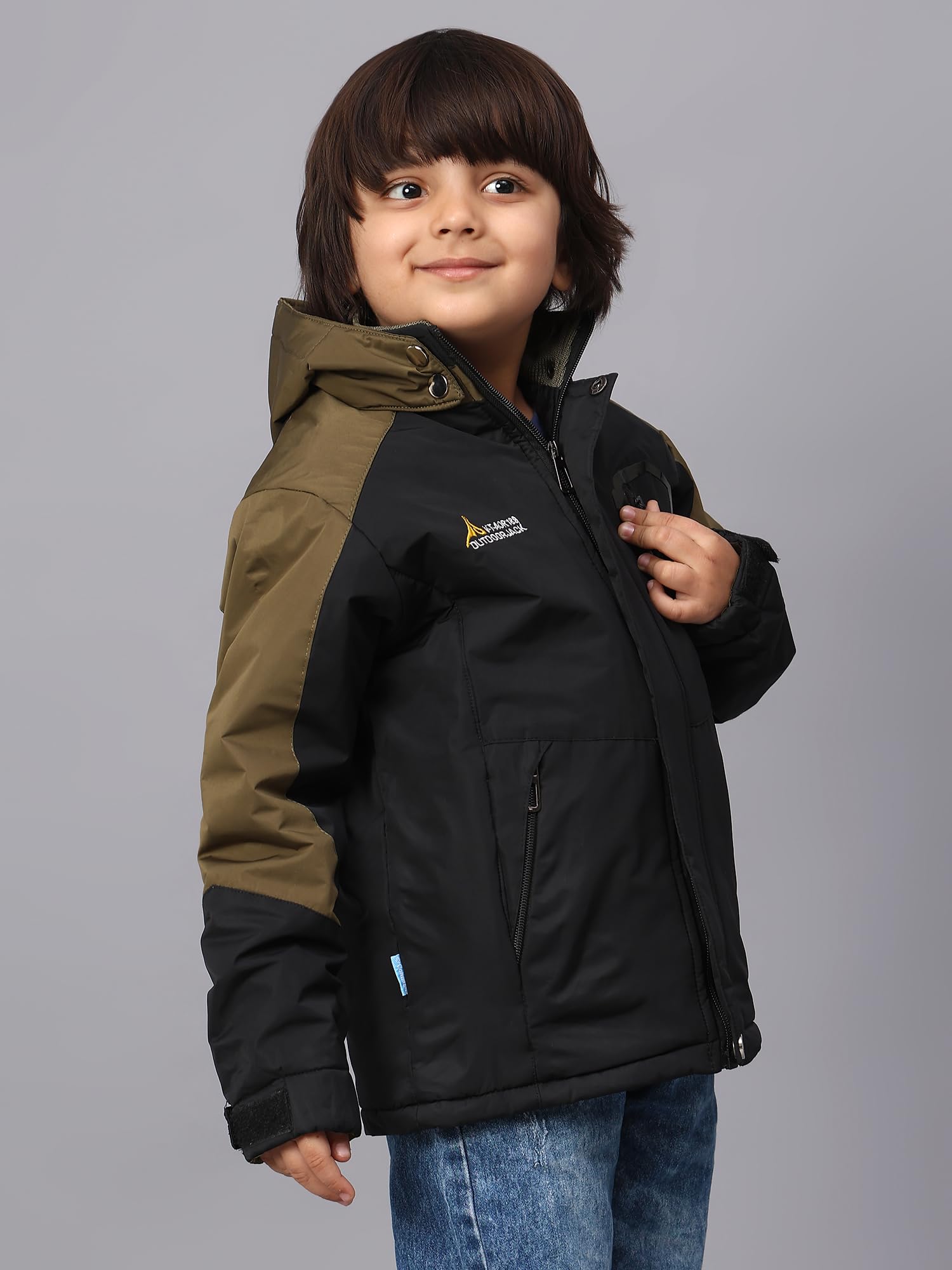 Sky Heights Boy's Parka Coat (JK OUTDR_Black_8-9 Years) - Image 9 thumbnail