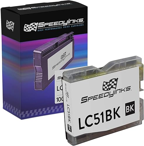 Speedy Inks - Cartucho de tinta compatible con Brother LC51 (negro)