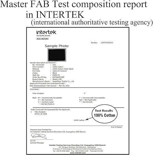 Miniatura 3 de Master FAB - Tela negra 100% de algodón, tela popelina por yarda para coser, manualidades, diseño de moda, estampado floral, tela lavable (negro)