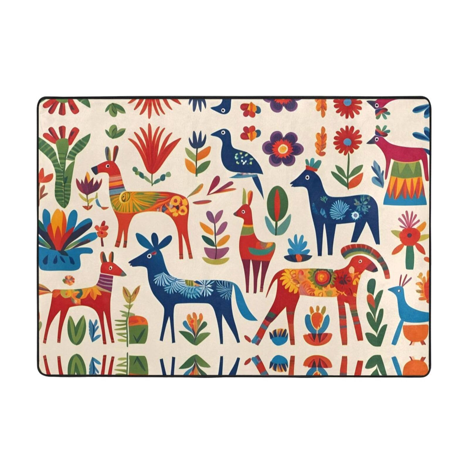Tapis de sol doux anti sol froid grand format animaux Otomi