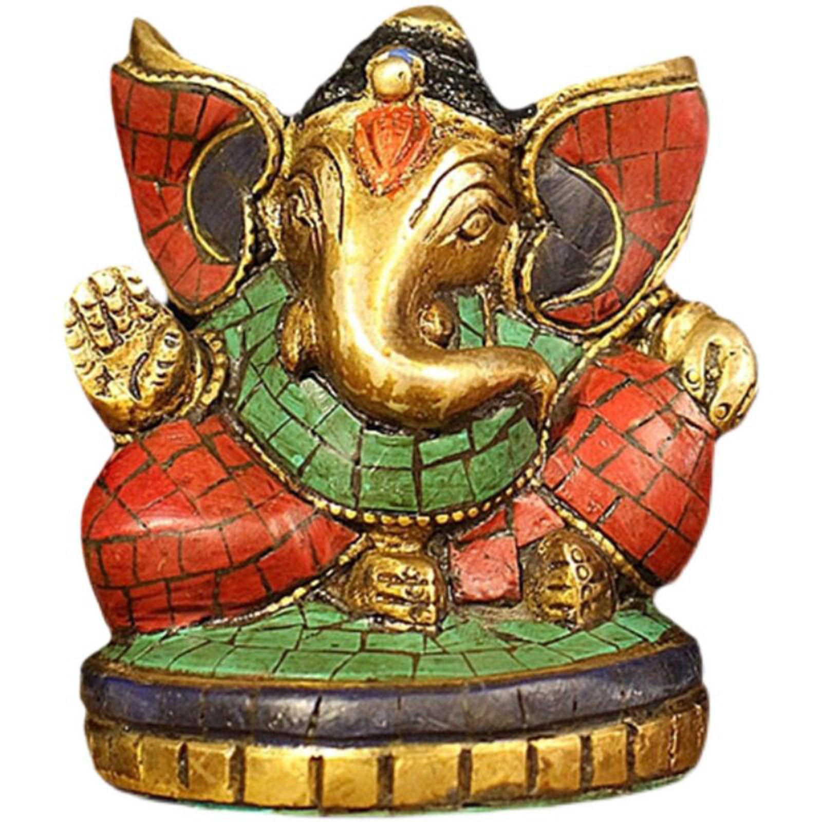 YXCQHZM Solid Copper Ganesha Figurine,Ganesha Elephant-Trunked God of Wealth and Prosperity,Decorative Figurine