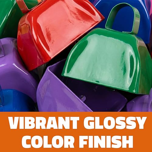 Miniatura 3 de Rhode Island Novelty (12) cencerros de metal de colores surtidos de 3 pulgadas