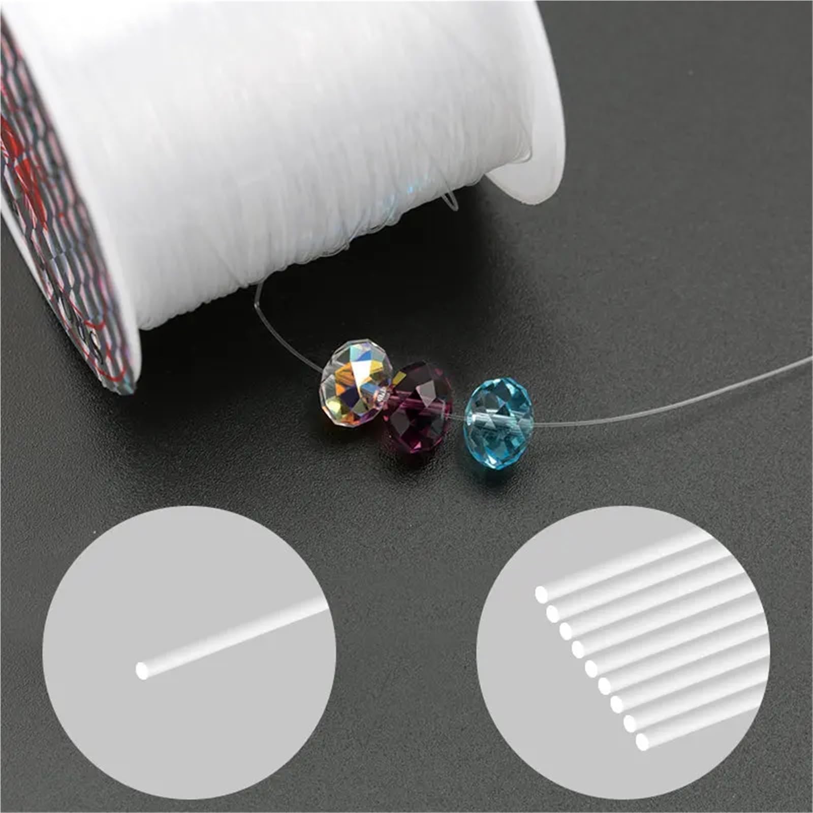 Elastyczny sznurek do bransoletek 20 rolek plastikowy kryształ DIY frezowanie żyłka materiały ​​wyrobu biżuterii drut Jeweleri nici(0.3mm-55meters)