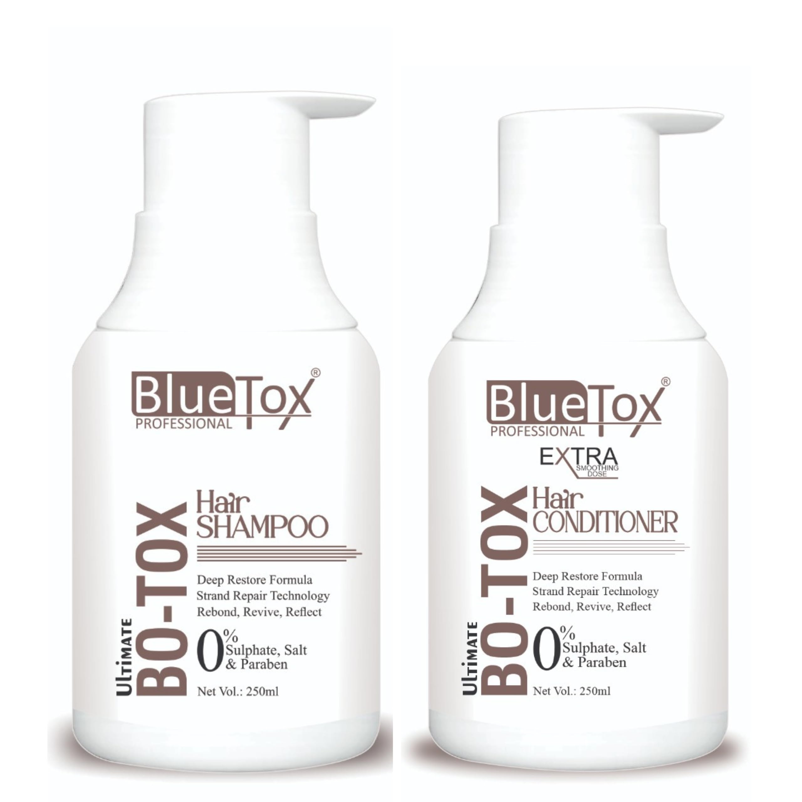 Bluetox professional HairTox shampoo and conditioner Combo - Sulphate free repair Shampoo, hair mask for Dry, Damaged, Frizzy and Color Treated hair 250ml-image-21