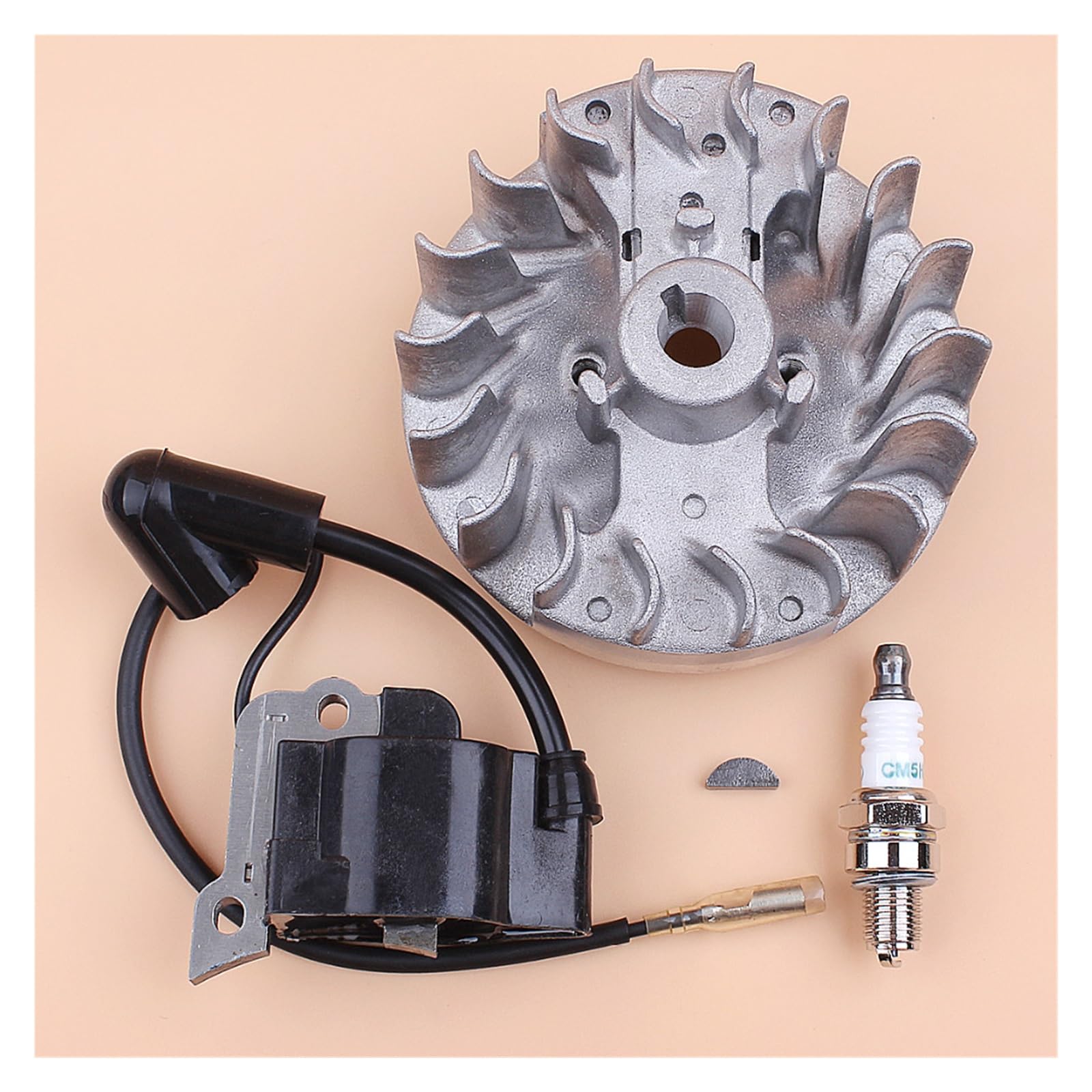 Kit de bujía de módulo de bobina de encendido de volante compatible con Mini Motor GX25 GX25N HHT25S FG110, cortador de cepillo, cortacésped