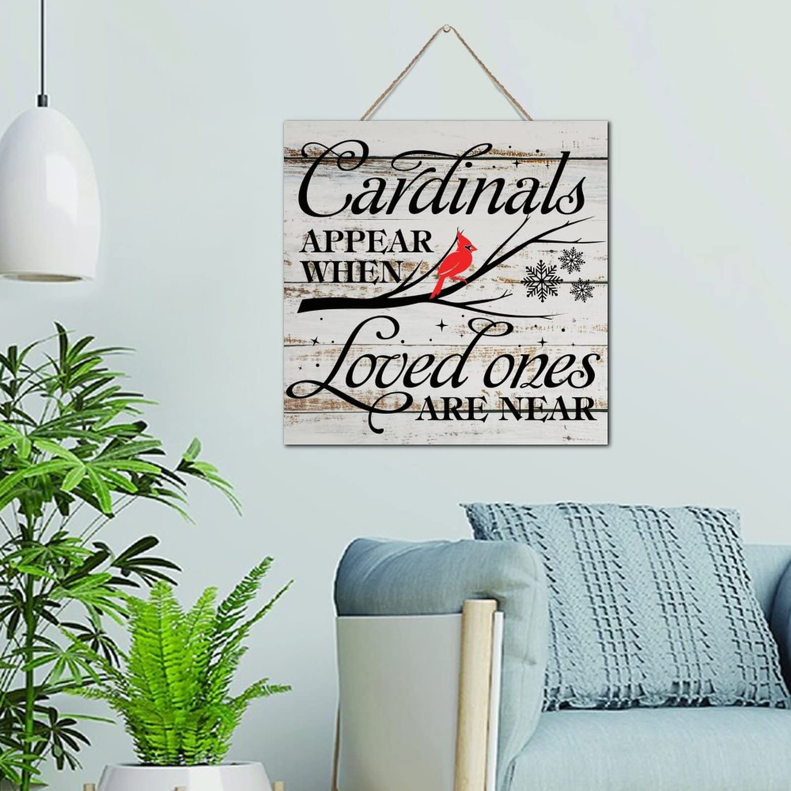 Plaque en bois Cardinals cadeau de sympathie pour la perte d'un père