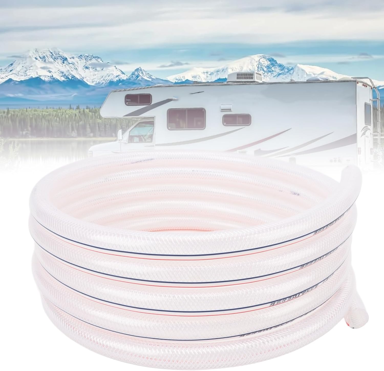 RV Water Hose 5m Heavy Duty Drinking Water Fill Hose for Caravan Yacht Car Universal Fit Sturdy Plastic Durable High Strength