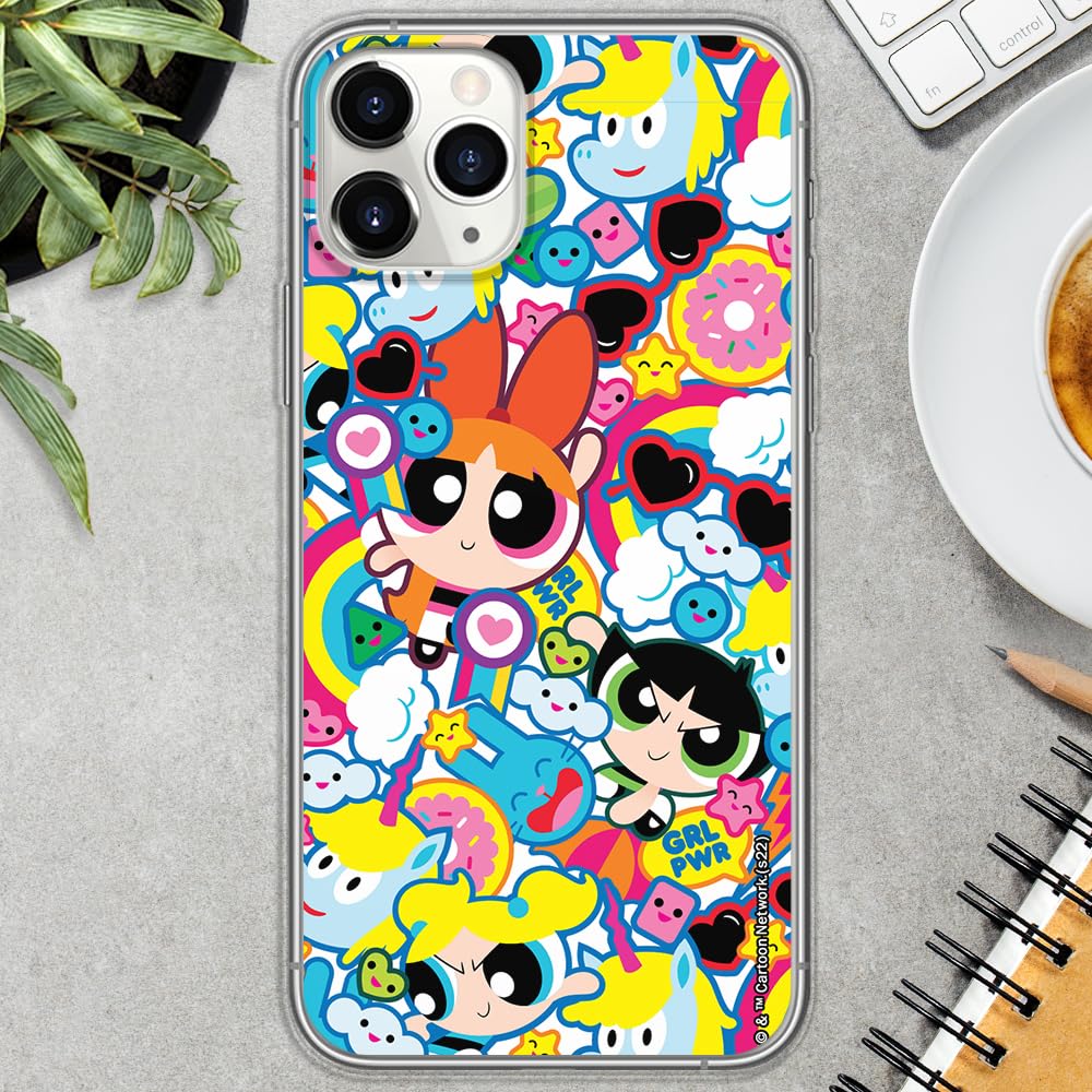 Custodia Ufficiale ERT GROUP Per IPhone 11 Con Licenza The Powerpuff Girls - Modello 028, TPU Flessibile Parzialmente Trasparente