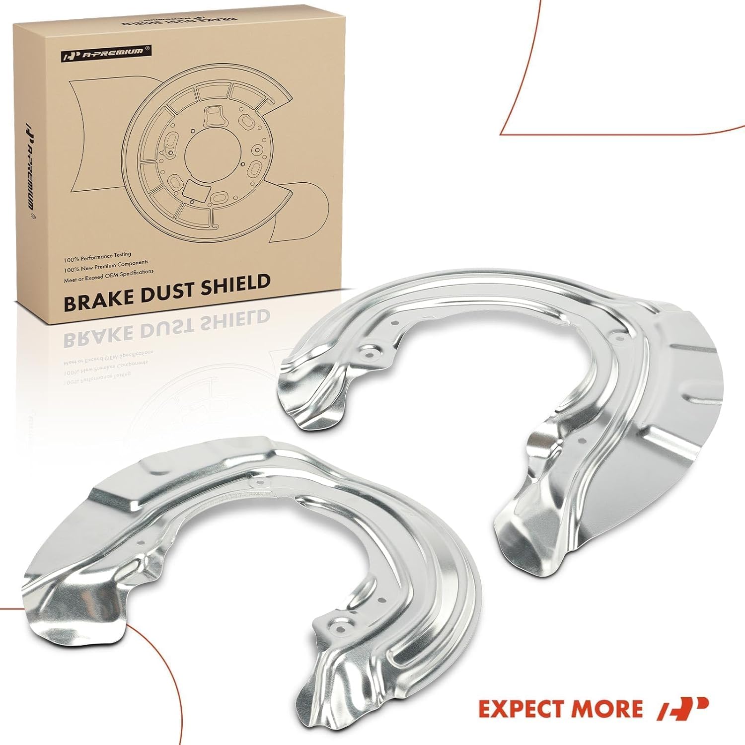 A-Premium Front Side Brake Dust Shield Compatible with Select BMW Models - 320i, 328d, 328i, 330e, 330i, 335i, 340i, 428i, 430i, 435i xDrive Coupe, 440i, 228i, 230i, M235i, M240i xDrive - 2-PC Set