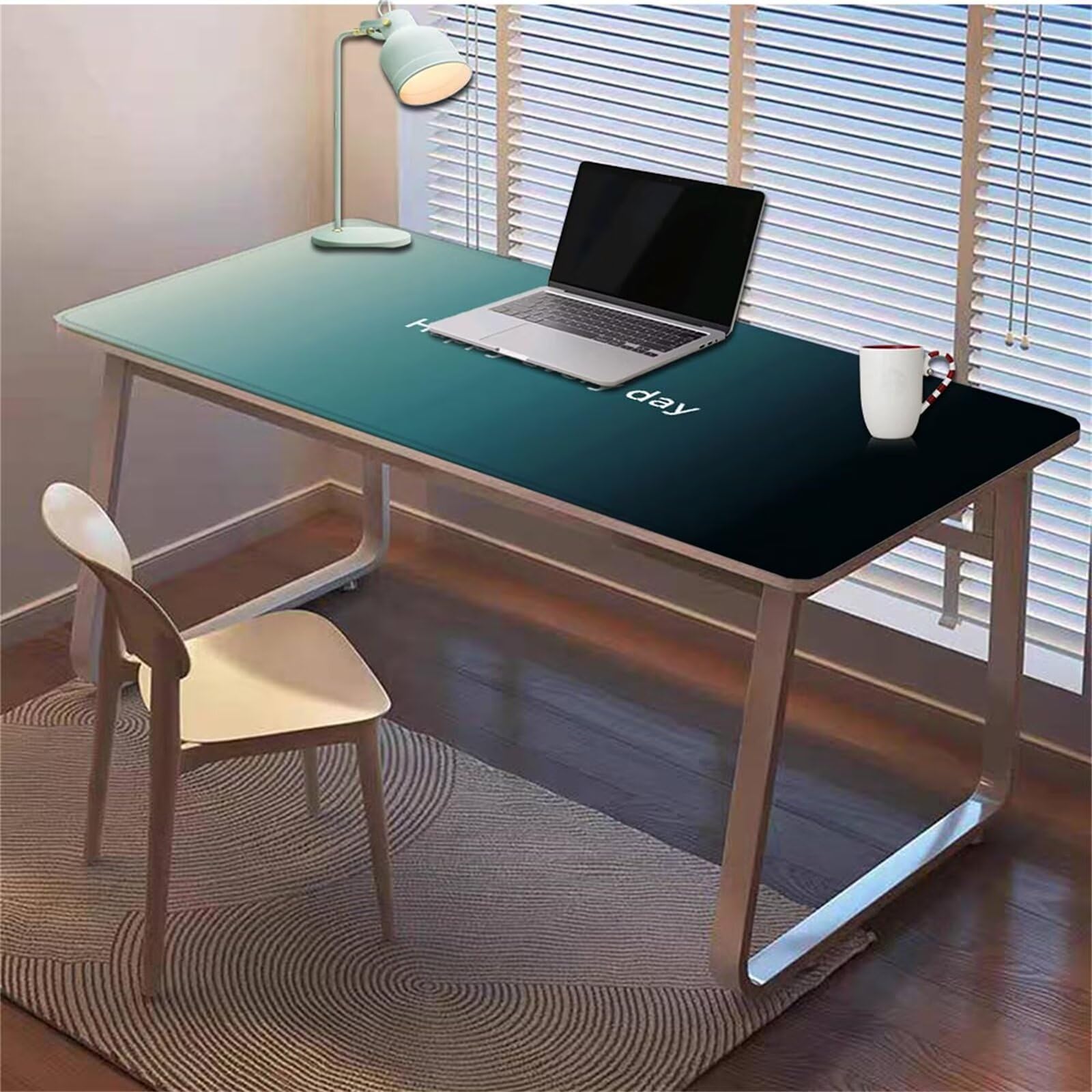 Gamingowa podkładka pod mysz 1200 x 600 x 3 mm, XXL, wodoszczelna, odporna na ścieranie, z przyszytymi krawędziami, niebieska, podkładka na biurko, poprawia prędkość i precyzję do laptopa, komputera
