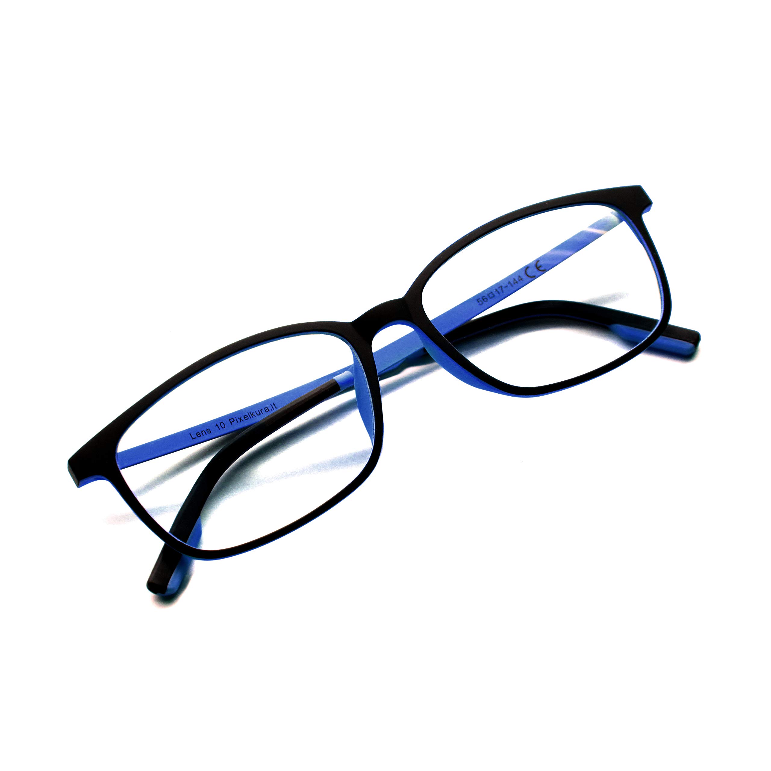 Pixel Lens, Lunettes pour PC, TV ET Jeux, Confortable Voir, Protection de la santé pour Les Yeux, Filtre pour Ordinateur et moniteurs, lumière Anti-Bleue et UV, testé à L’Univers. Turin