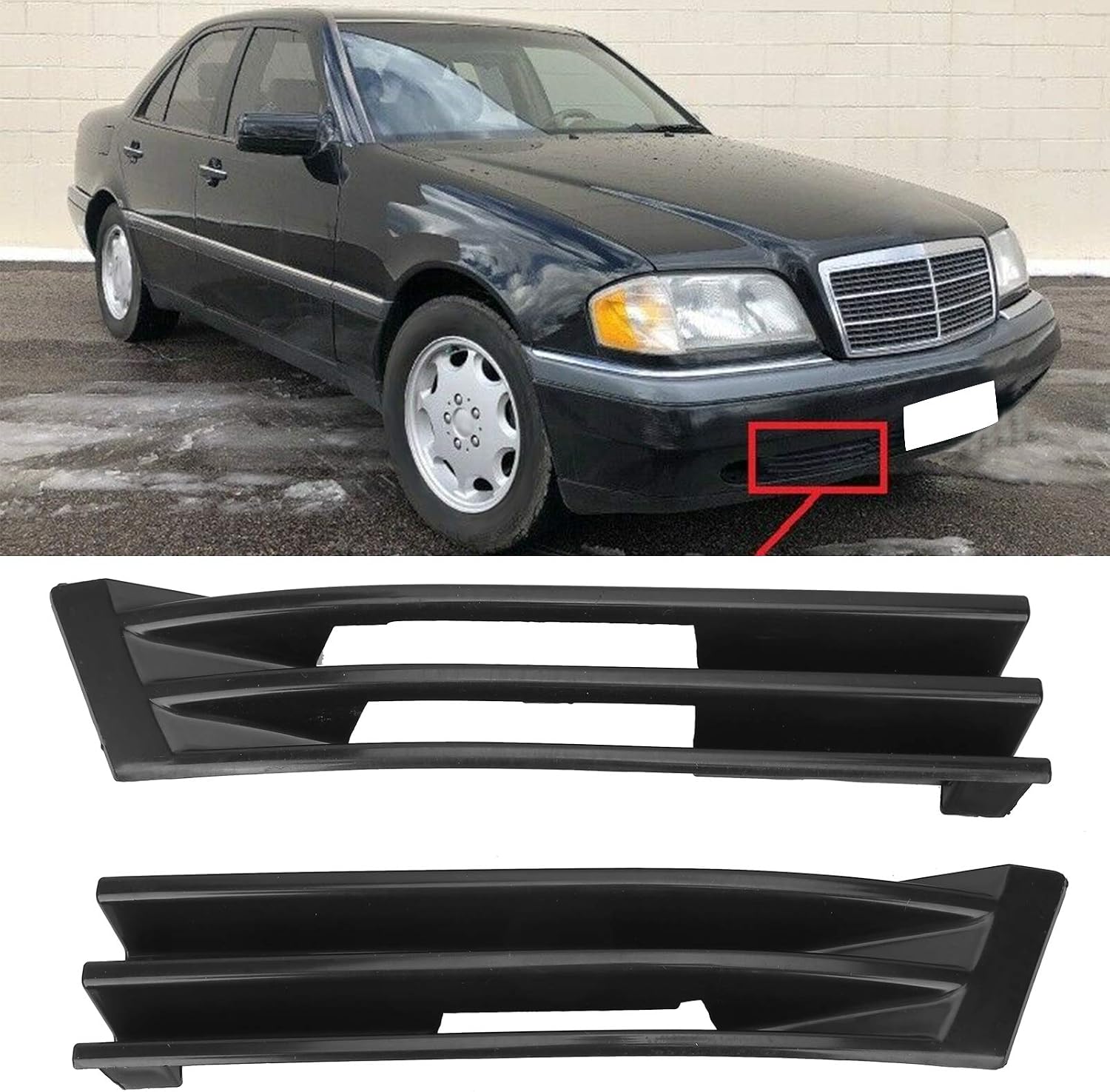 Front Bumper Tow Hook Covers Fit for ? OEM 2028800105 2028800405 1 Pair Both Left and Right Front Bumper Tow Hook Covers