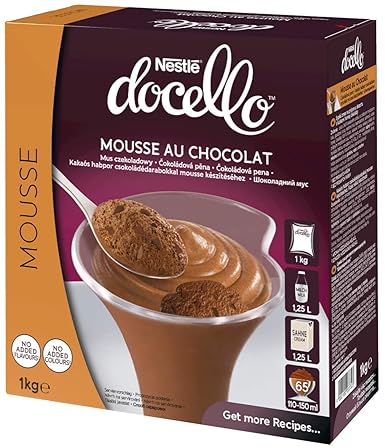 Nestlé Docello Mousse Au Chocolat Mit Schokoladenstückchen, Dessertpulver,  1Er Pack (1 X 1Kg) : Amazon.de: Lebensmittel & Getränke