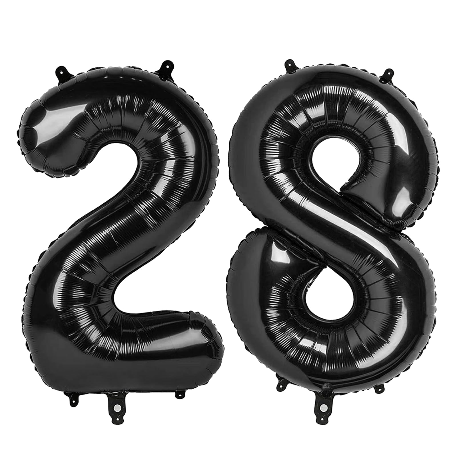 Black Number 28 Balloon - 40 Inch, Birthday Party Decorations, Anniversary & Graduation Supplies