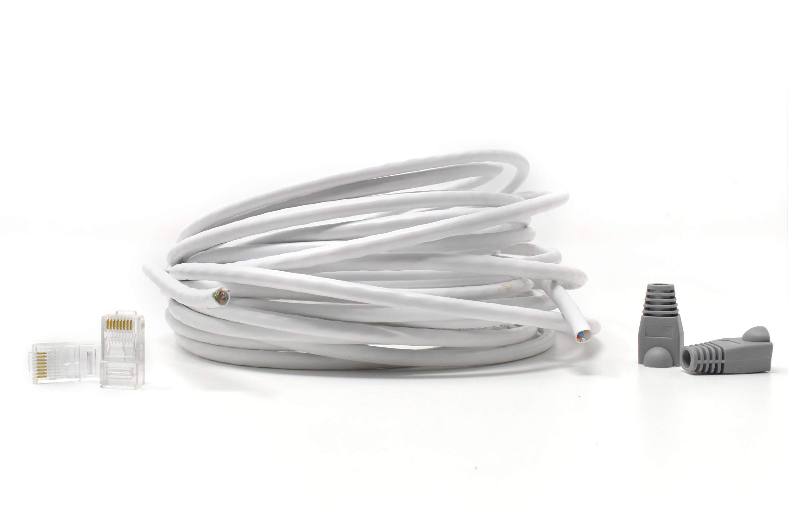 UPVsales CAT6 Ethernet/LAN/Network/Internet 1000Mbps Giga Cable 30 Meter/98 Feet* with 2Nos RJ45 and Booted Plugs/Connectors. (Without Crimping) Both Side Open.