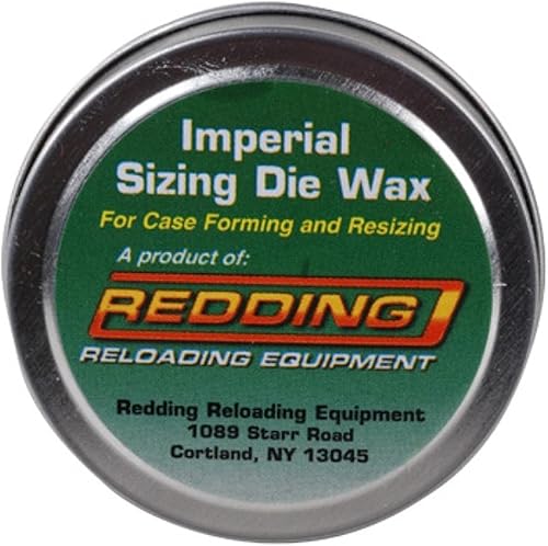 REDDING Imperial Sizing Die Wax para formar y cambiar el tamaño de estuches  Rendimiento superior, facilidad de aplicación y limpieza, paquete de 1
