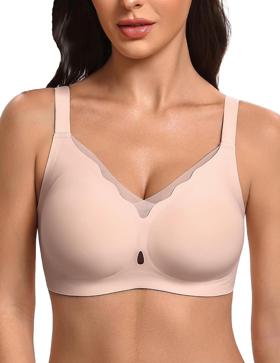 Avidlove Jelly Bras for Women Wireless Wave Seamless Full Coverage Bra Comfort Tshirt Padded Bralette Everyday Bras