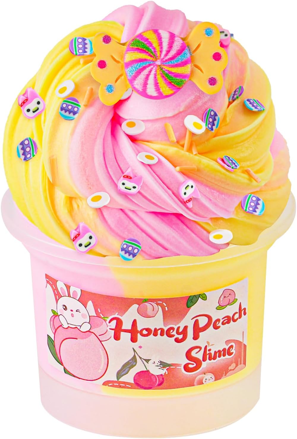 Dual Color Butter Slime, Super Soft and Non-Sticky Premade Slime for Kids, Sensory Toys for Girls and Boys Ages 8-12, Slime Party Favors Birthday Easter Hallowmas Gift