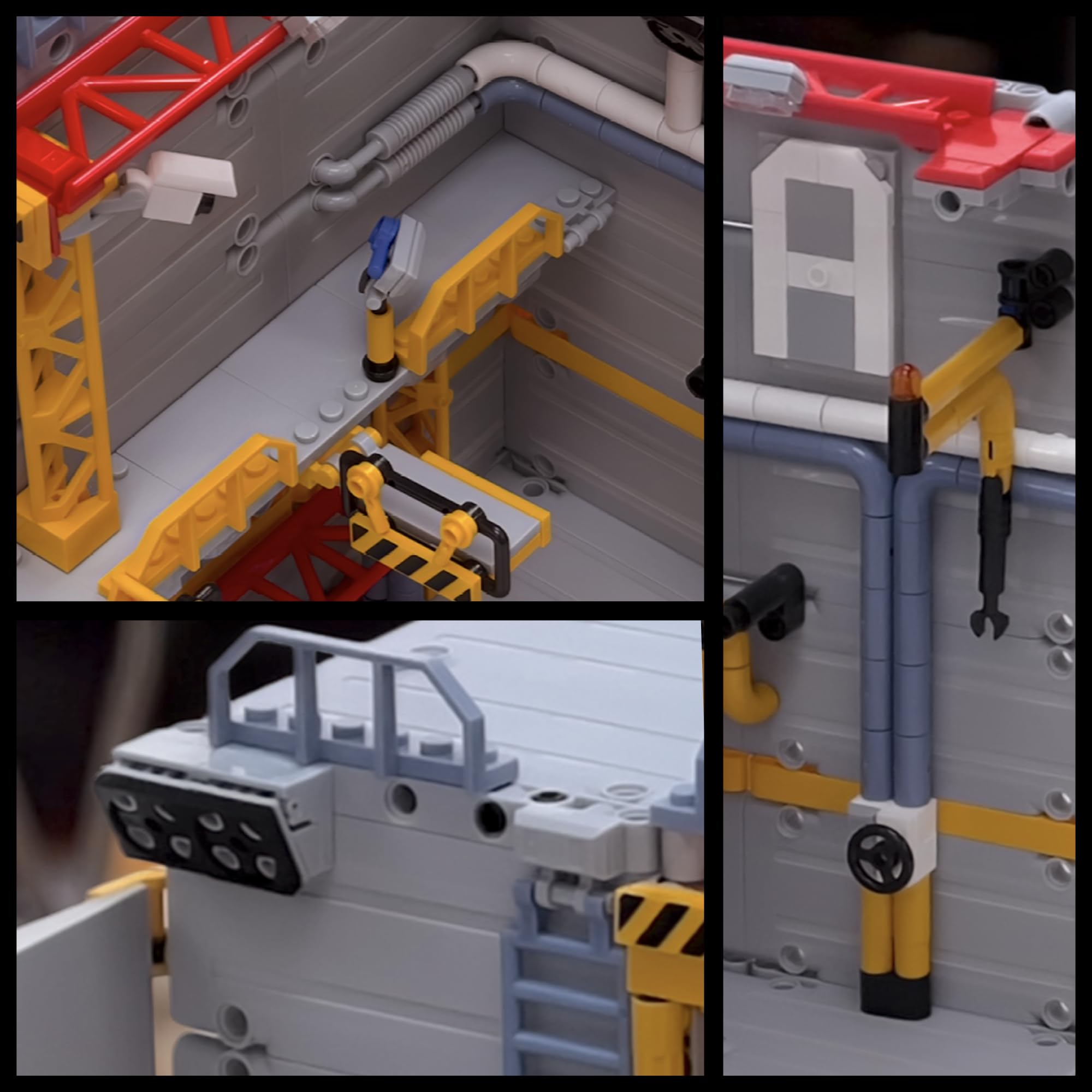 MyBuild Mecha Hangar – zestaw do budowania kabiny konserwacyjnej, wieża robocza, platformy i systemy narzędziowe, rozszerzalna podstawa mecha, wiek od 16 lat (7006 z Mecha)