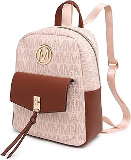 MKP Ladies Small Backpack Purse for Women Fashion Daypacks Purse Shoulder Bag with Charm Tassel (Pink)