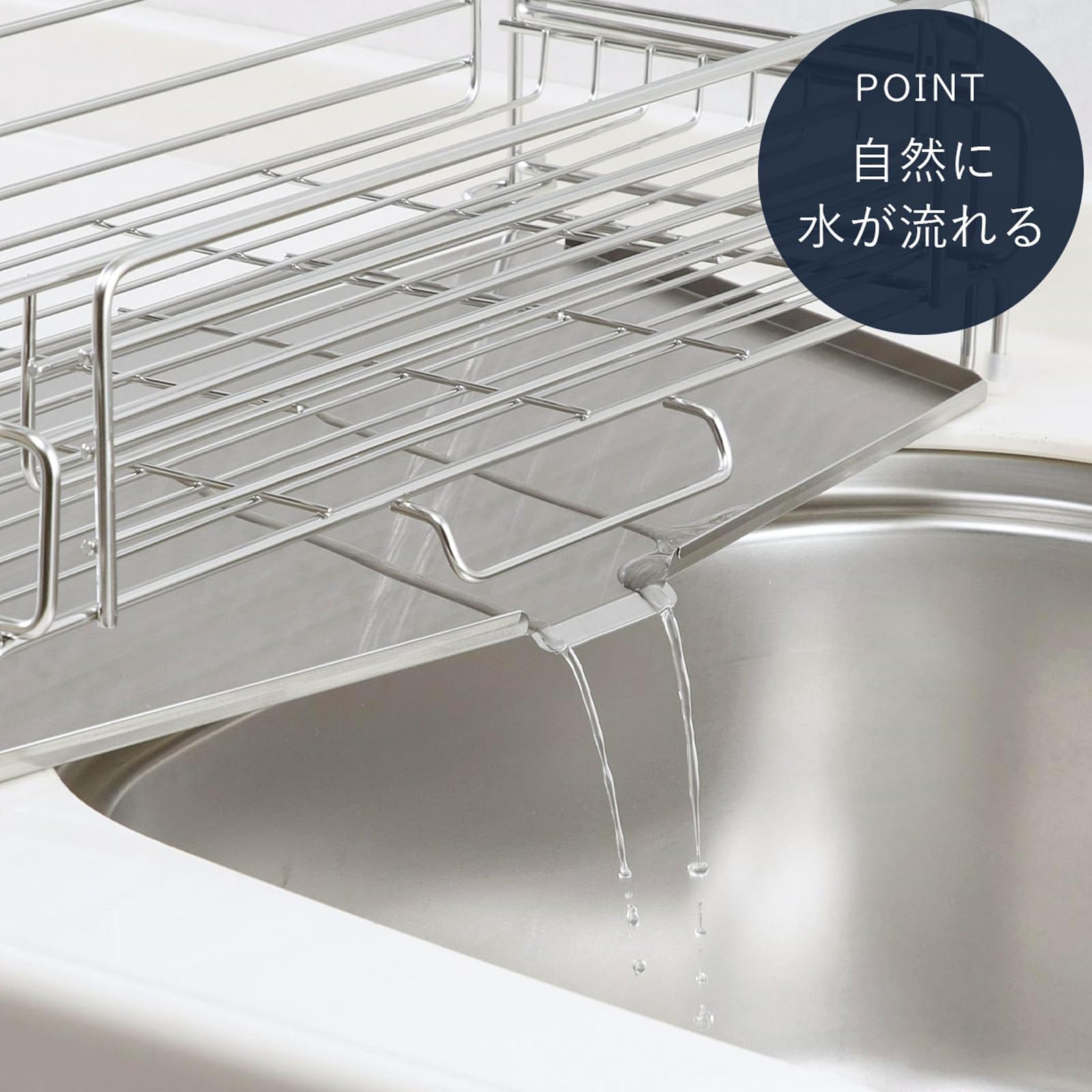 Amazon｜下村企販 容量を増やせる 水切りラック 伸縮 奥行58cm 【日本