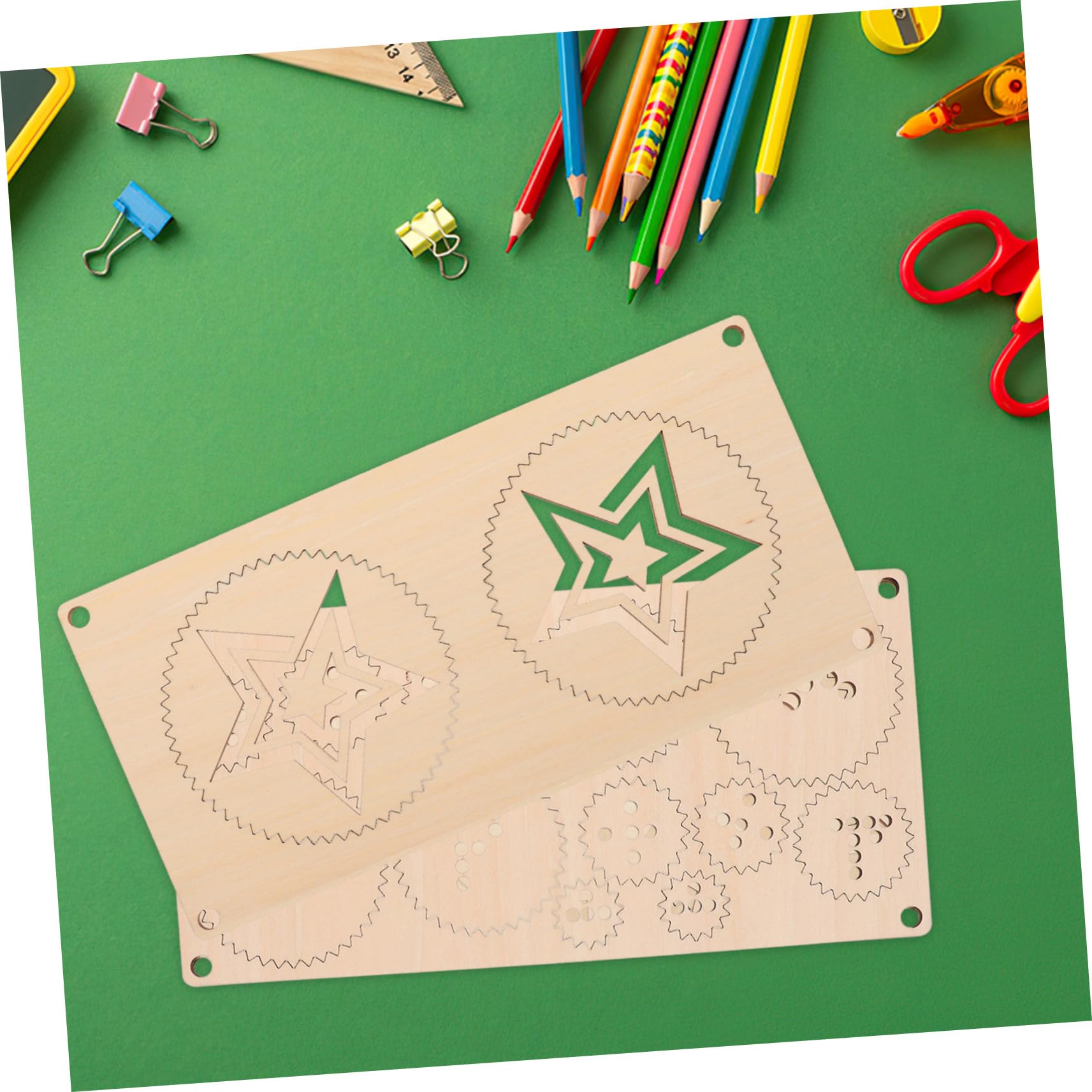 Tablero de Actividades Montessori de Madera Beige, 5 Piezas