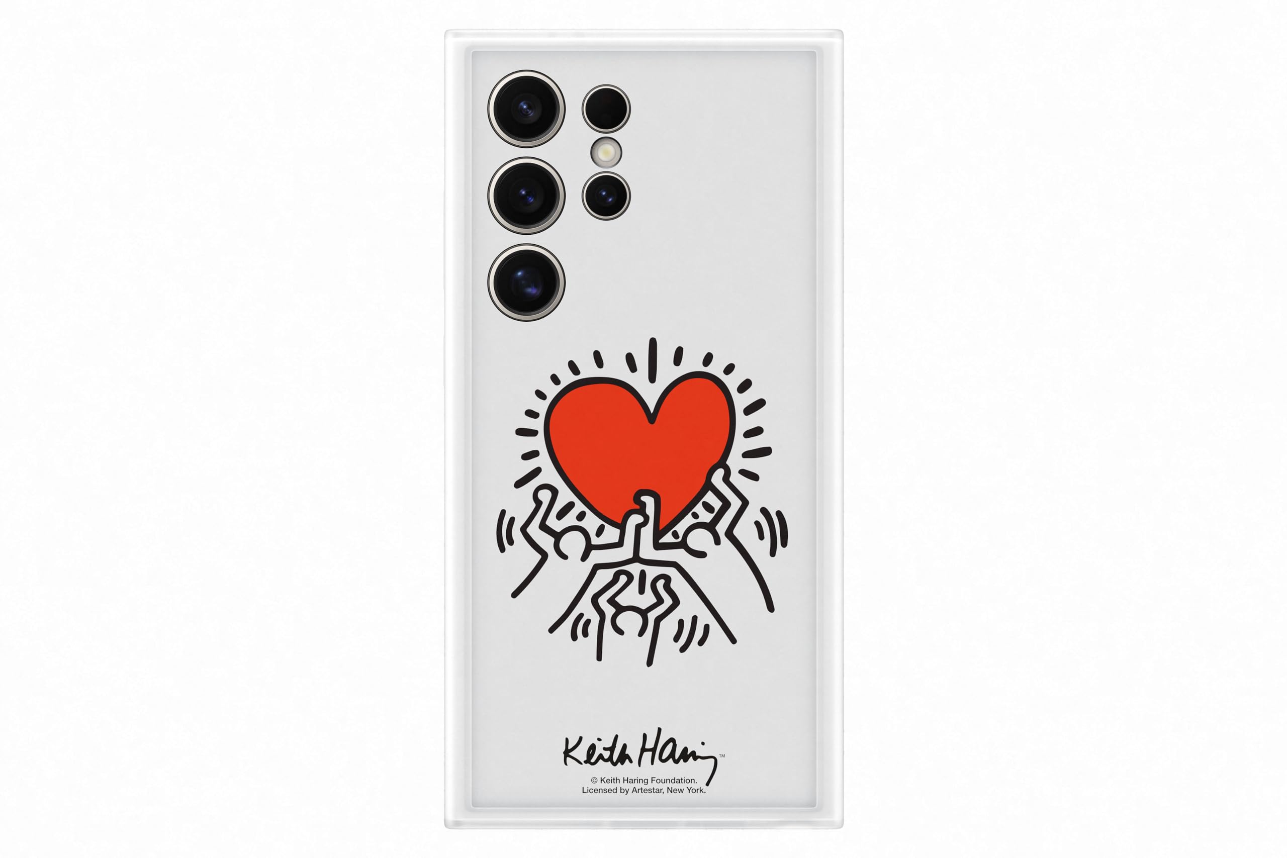 Samsung FlipSuit Case EF-MS928 für Galaxy S24 Ultra, White mit Keith Haring Einlegekarte