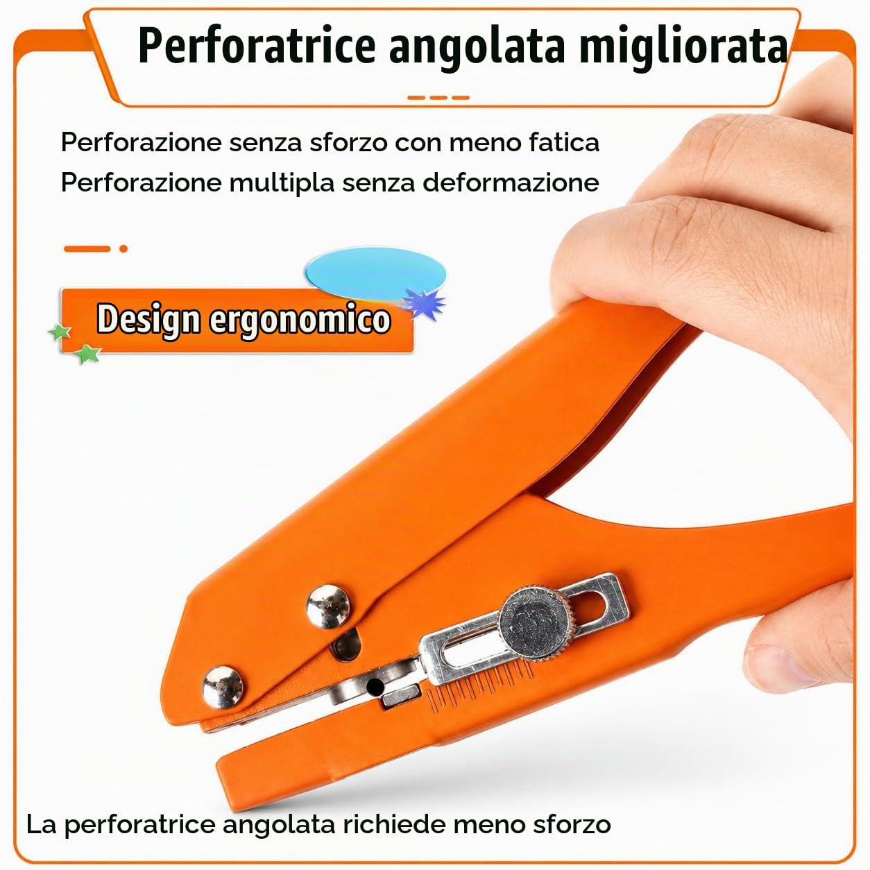 Perforatrice a Foro Singolo 10mm, Foratrice per Carta 1 Foro, Foratrice per Carta, Pinza per Perforare Bordatura per Bordatura, Carte di Credito, PVC, Pellicola Rigida, Impiallacciatura Sottile