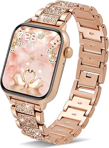 Reloj inteligente para mujer, reloj inteligente de recepción de llamadasmarcación para teléfonos Android iOS, rastreador de actividad impermeable