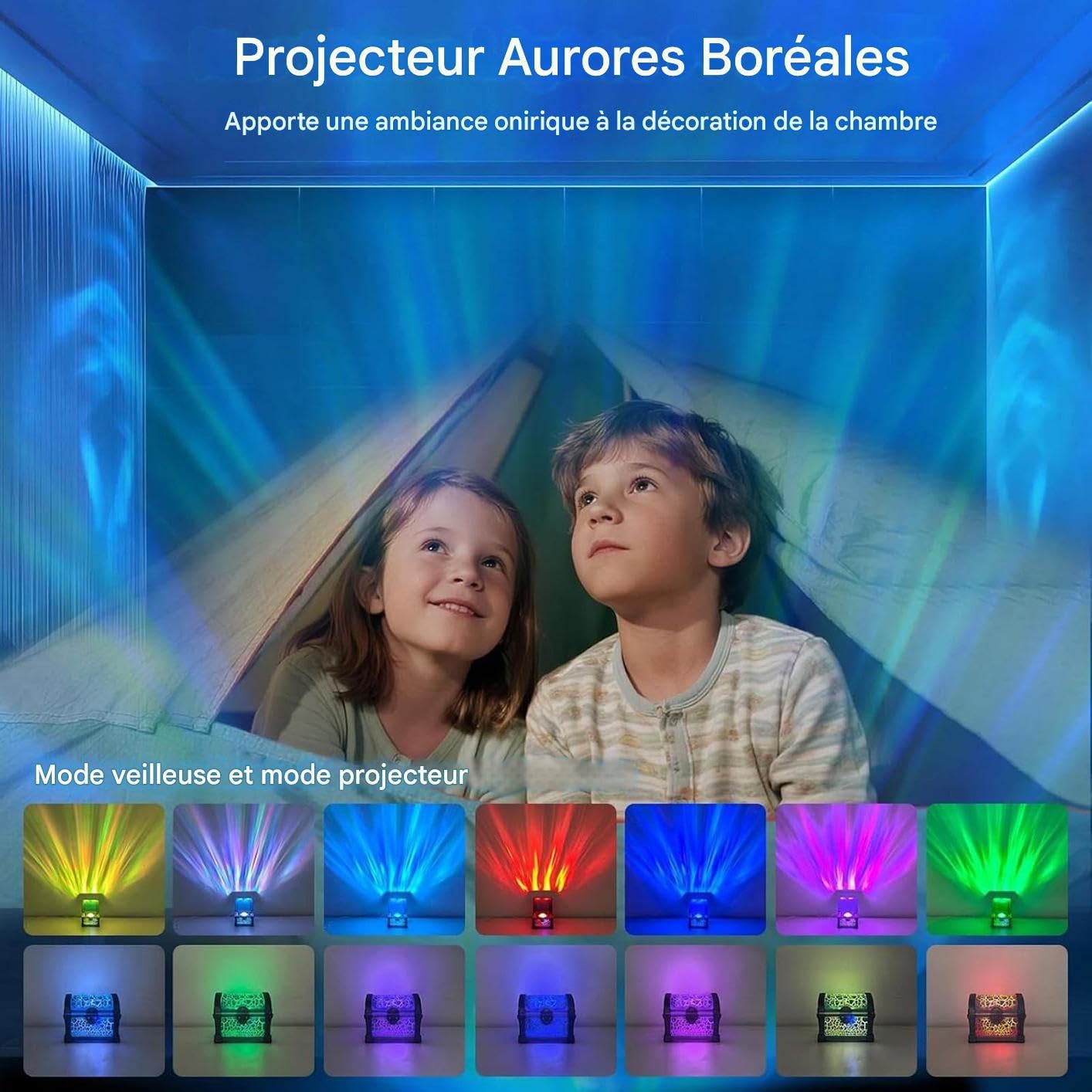 Proyector De Galaxia Lámpara Regulable Con Control Remoto | Cofre Mágico Proyector LED Lámpara Nocturna Para Cumpleaños Navidad Guardería Hogar Escritorio Mesita De