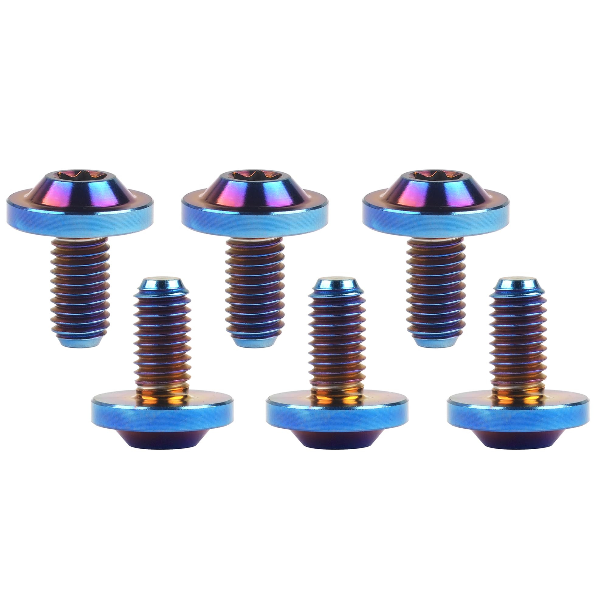 DWAMMEBRS Bolt T25 Torx Screws M5x10 12 15 20 25 30 35mm Corrosion Bolts for Cycling Motorcycle Automotive(Burn Blue,M5x12mm)