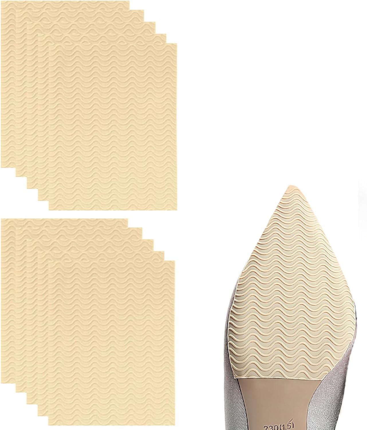 10 Pack Shoe Sole Protector Non Slip, Self-Adhesive Shoe Sole Bottom Protectors Grips for High Heels Boots Flats Shoes, Red Bottom Cover, 5.31 x 3.94inchs