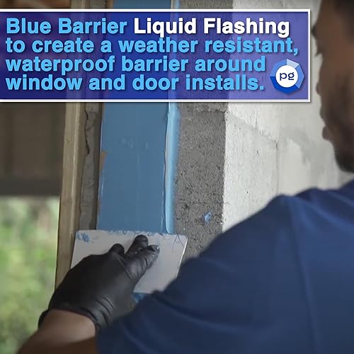 Miniatura 3 de POLYGUARD Blue Barrier Liquid Flashing 20oz Salchicha STPE, curado por humedad, 100% sólidos, bajo contenido de compuestos orgánicos volátiles