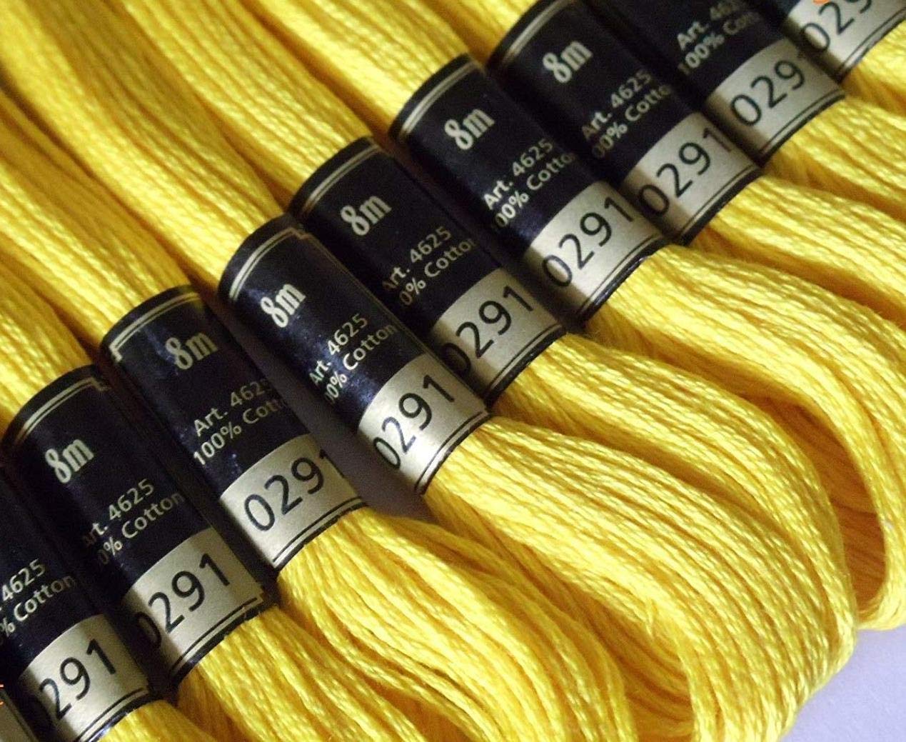 anchor cotton skeins - embroidery threads cross stitch/longstitch (00291) 10nos x 8m