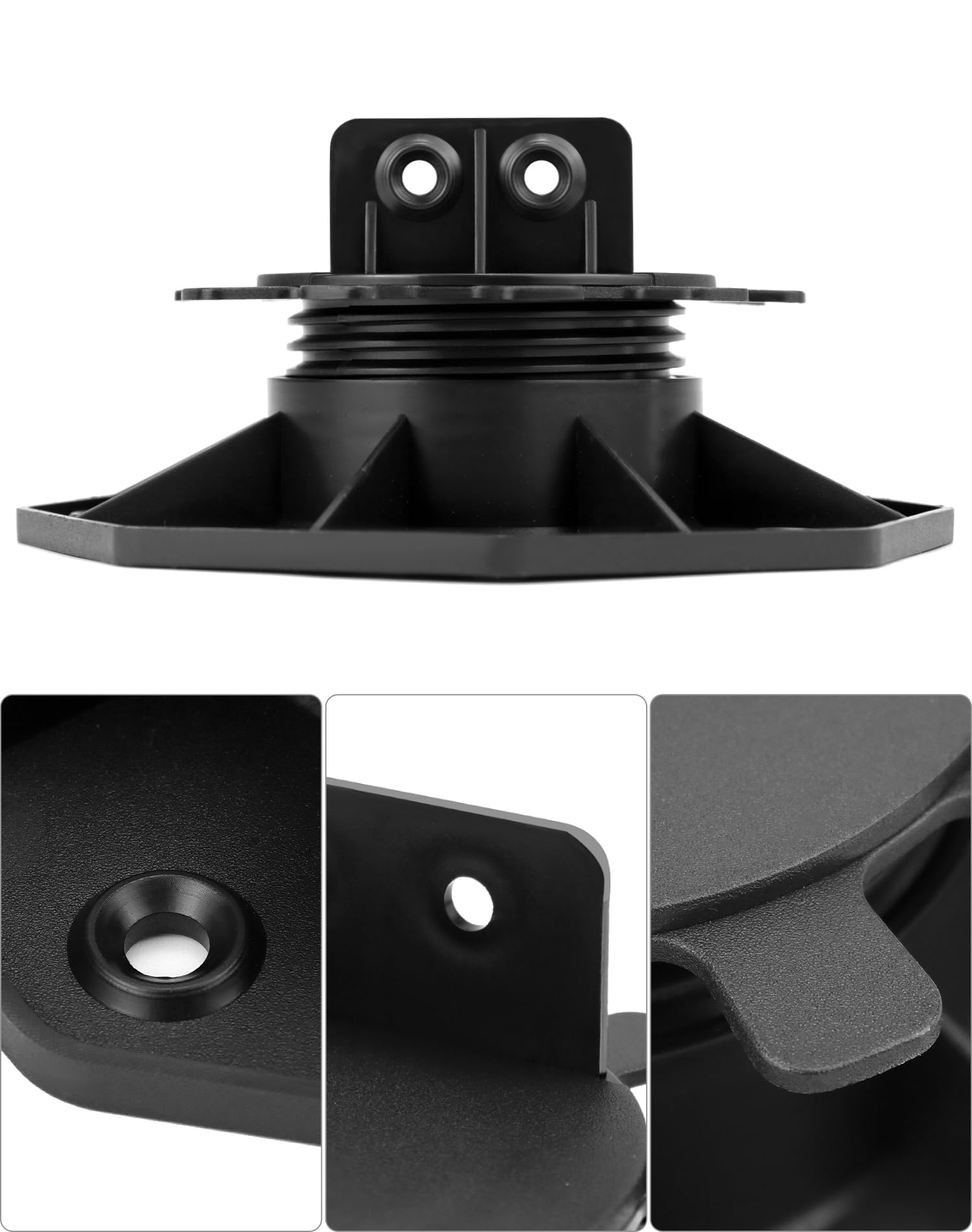 QWORK® Piedistalli per terrazze regolabili da 15 pezzi 30-60 mm, adatti per tavole per terrazze in legno/WPC/alluminio
