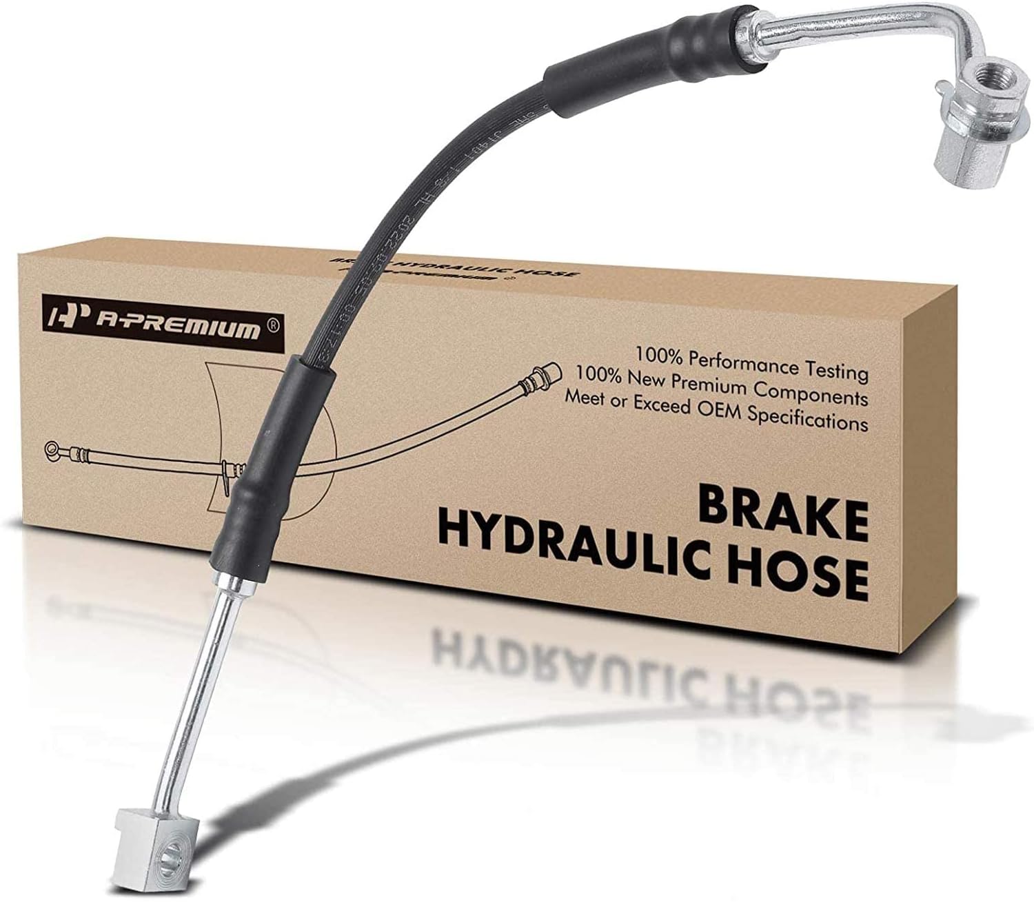 A-Premium Front Passenger Brake Hydraulic Hose Compatible with Ford Ranger 1989-1994 & Mazda B2300, B3000, B4000 1994