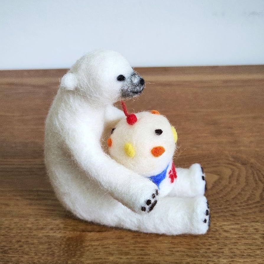 Amazon.co.jp: 羊毛フェルト シロクマさん白熊かき氷食べる