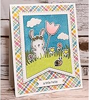 Vista 6 de Juego de sellos y troqueles de Happy Day para hacer tarjetas, sellos transparentes y troqueles de corte de metal para álbumes de recortes