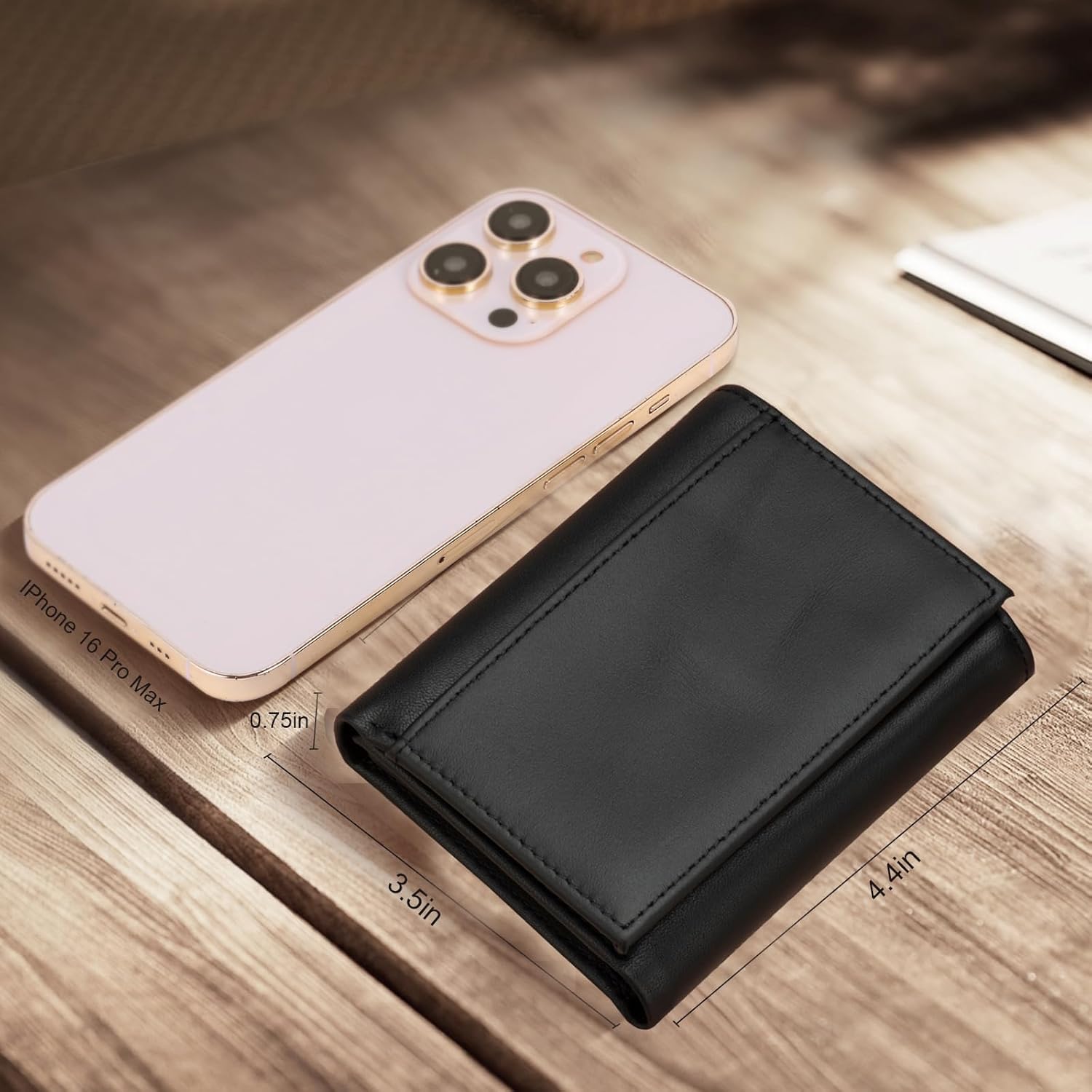 [BFYSYO] Trifold Leather Wallet for Men with RFID Blocking，Men'