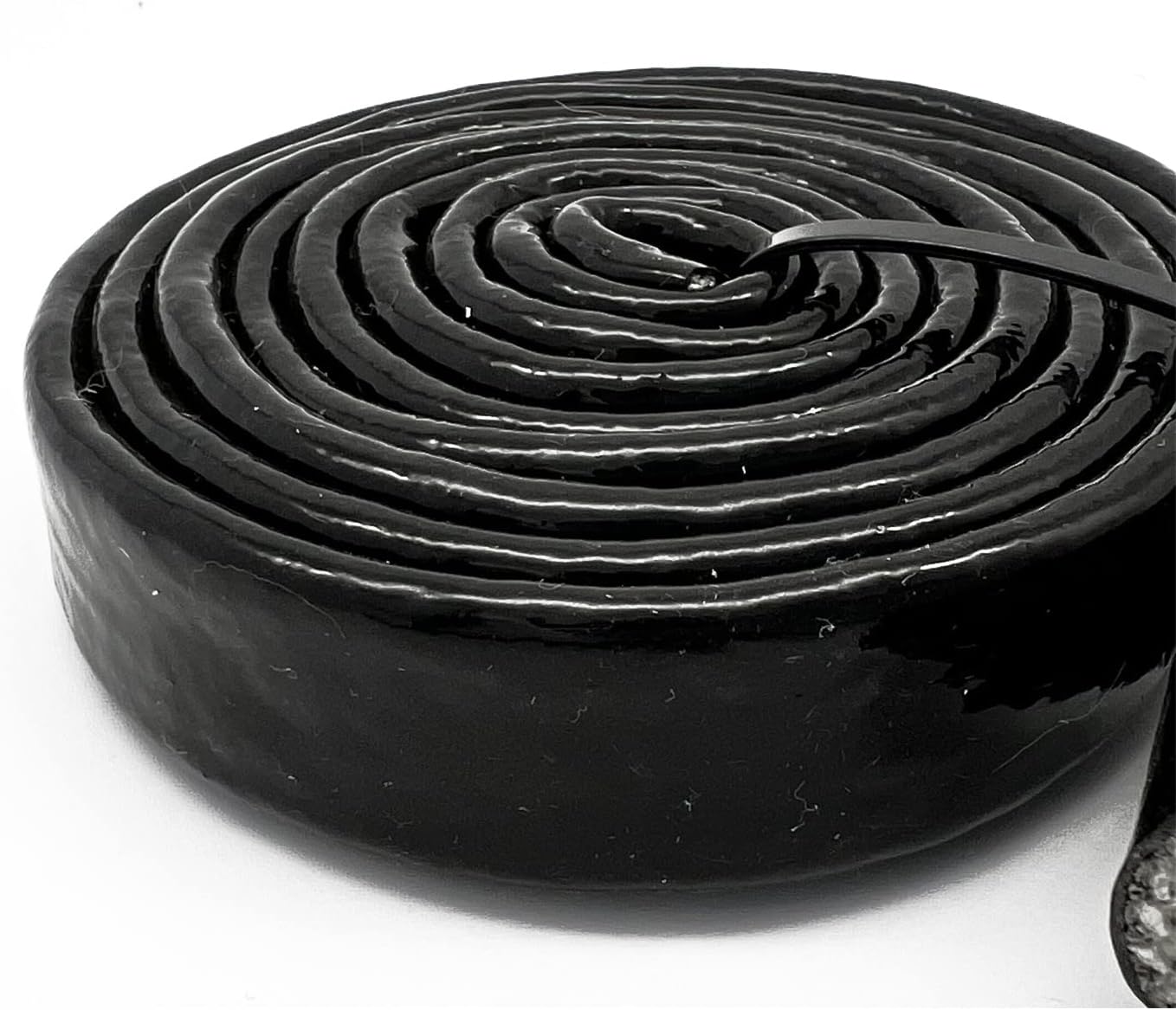 1 inch 25mm ID Black Silicone Coated Fiberglass Heat Shielded Sleeve Fire Thermo Armor for Hose Lines & Electrical Wiring, 3 Feet