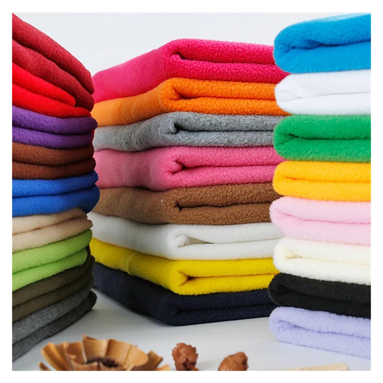 Tejido de forro polar de punto Tela polar gruesa de lana, Material ropa punto una cara, tela cálida for usar(Black,200x160cm)