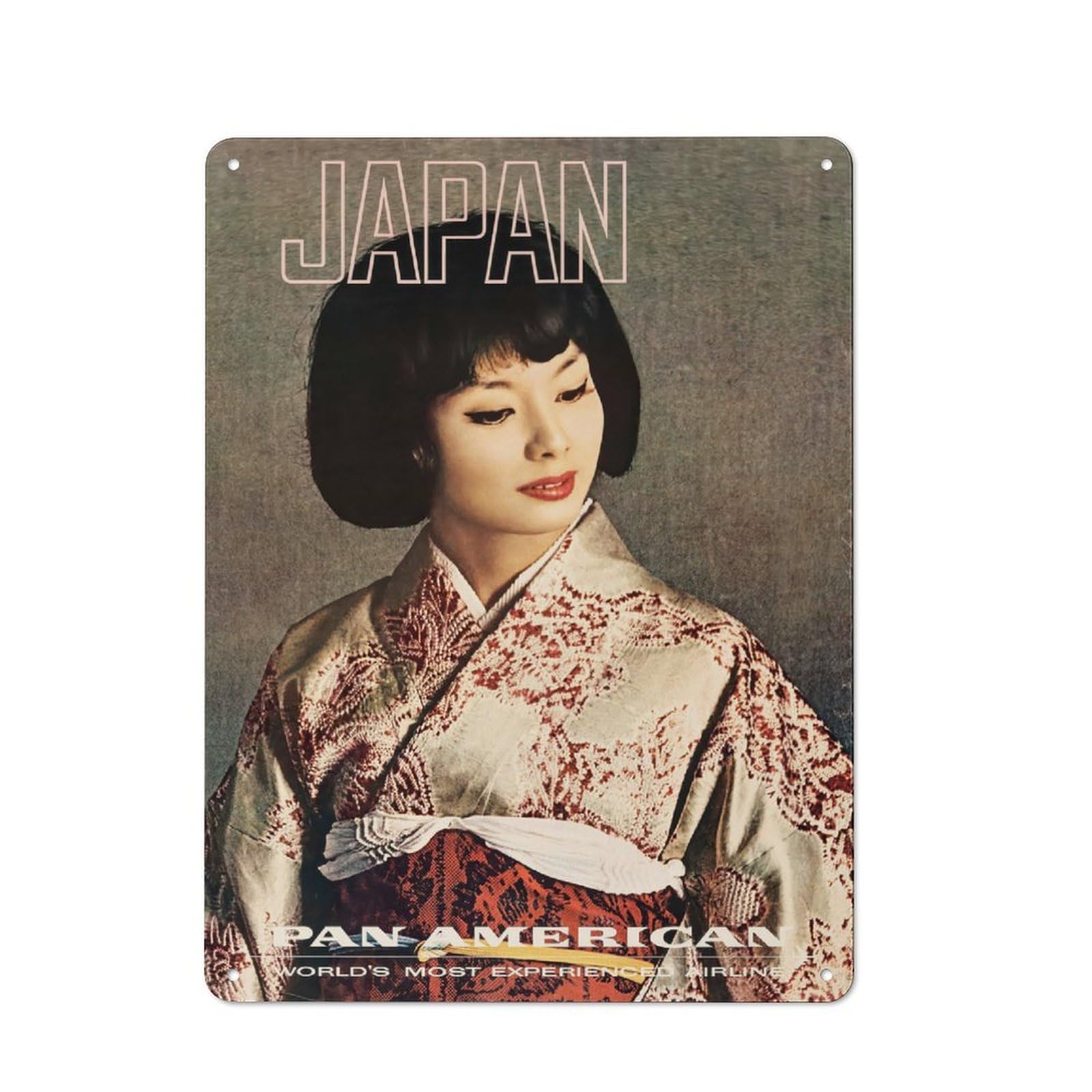 Junmoney Style-2 Japan Travel (6) Decorative Tin Plaque 40X30cm, Decorative Novelty Wall Art For Hallway, Home Bar, Garage Or Study