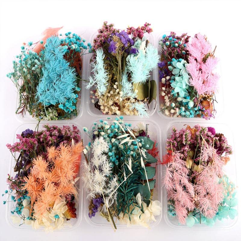 10 cajas de flores secas coloridas para velas miniatura 4