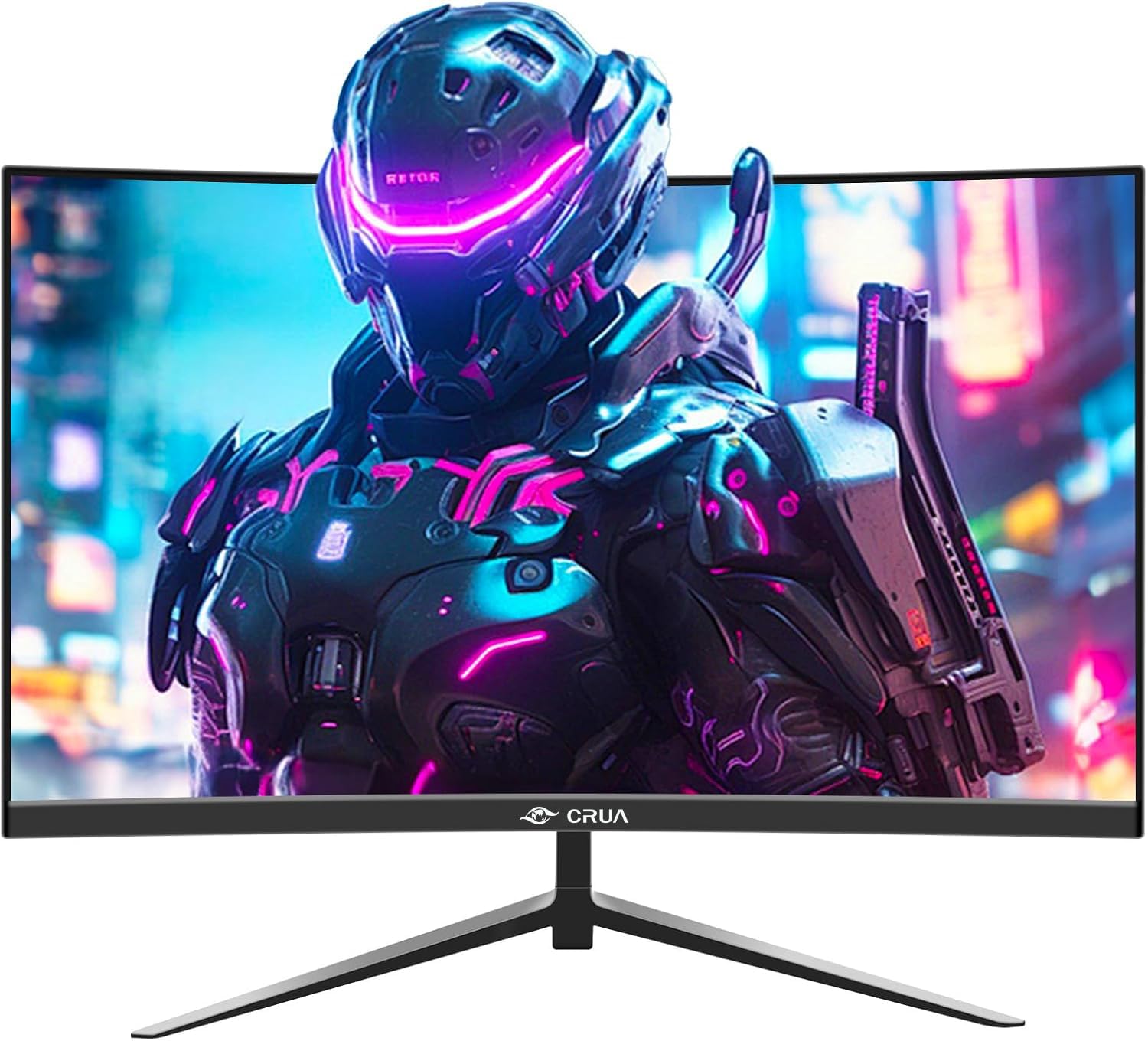 CRUA 27 Inch 280Hz Curved Gaming Monitor, Full HD 1080P 1800R Frameless Computer Monitor, 1ms GTG with FreeSync, Low Motion Blur, Eye Care, VESA, DisplayPort, HDMI, Black — view 7