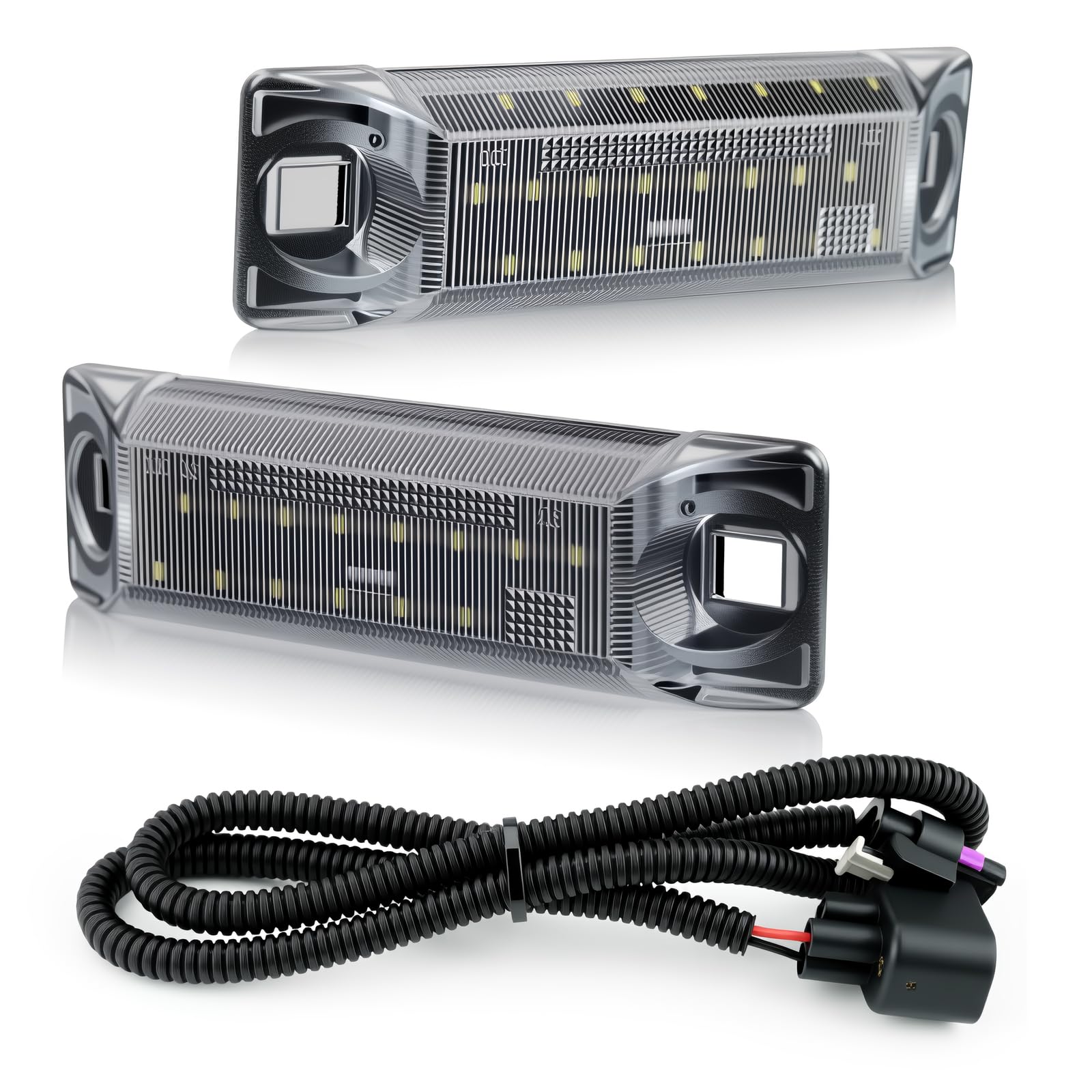 D-Lumina LED Truck Bed Cargo Lights Trunk Lamp Assembly ＆ Wiring Harness for Dodge Ram 1500 2016-2018, Ram 1500 Classic 2019-2021, Ram 2500 3500 2016-2021, Powered by 18SMD 6000K White Pack of 2