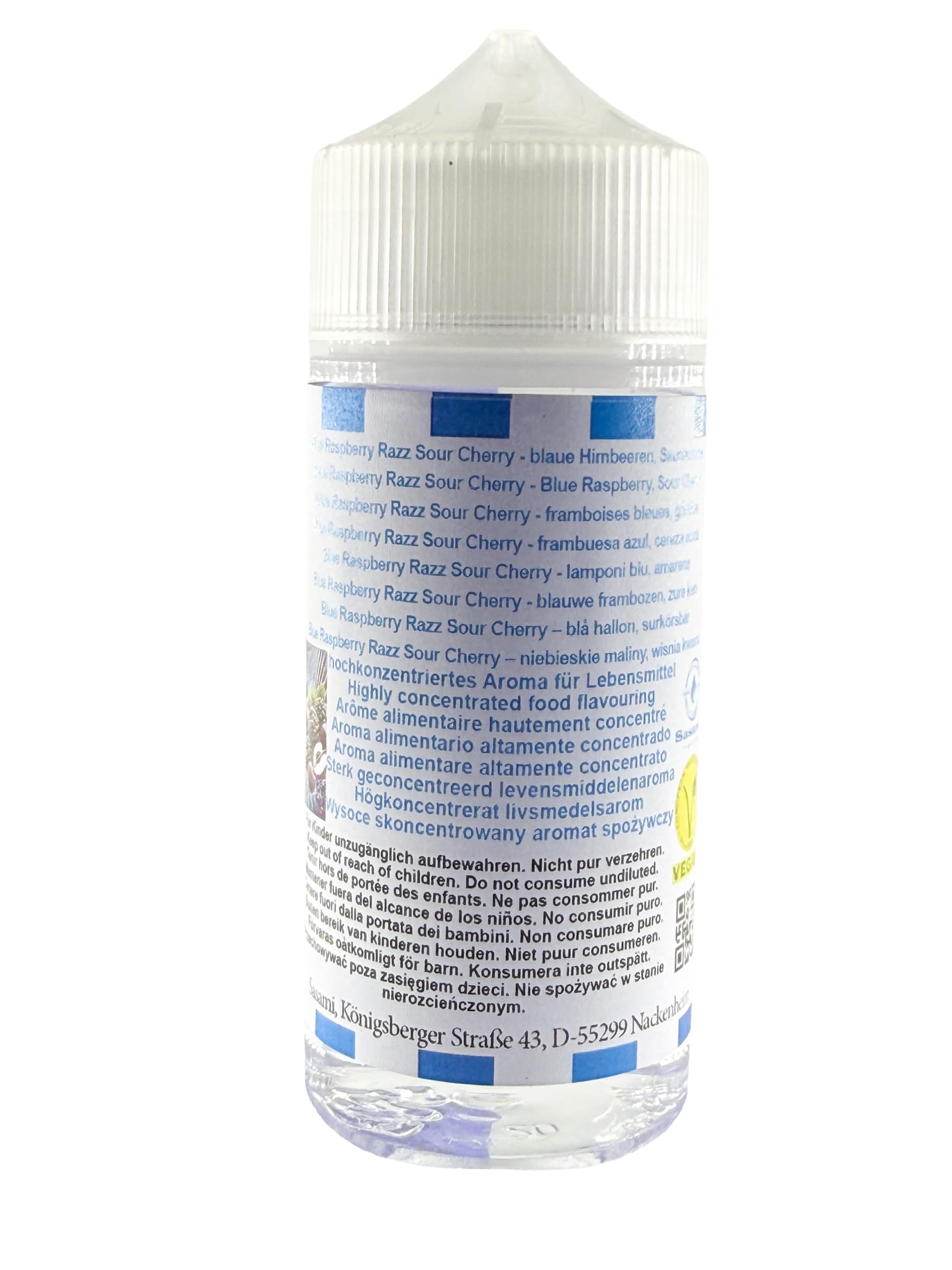 Blue Raspberry Razz Sour Cherry - frambuesa azul, cereza ácida aroma concentrado - Vegano - Sasami - 100ml