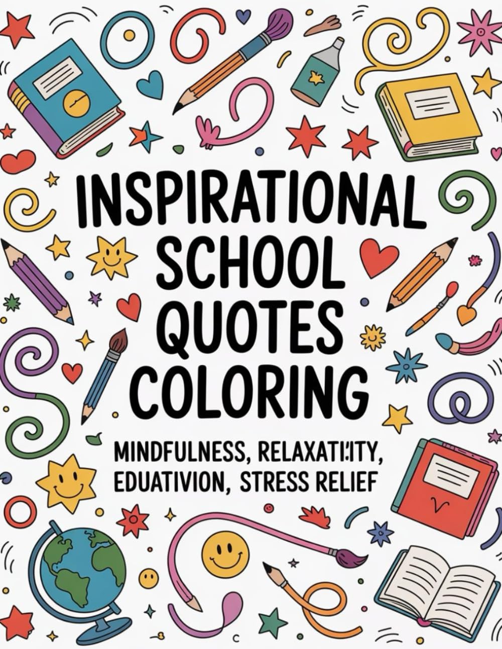 Inspirational School Quotes Coloring: Inspiring Quotes, School Themes, Coloring Pages, Mindfulness, Relaxation, Creativity, Education, Stress Relief, ... Positive Affirmations, Coloring for All Ages