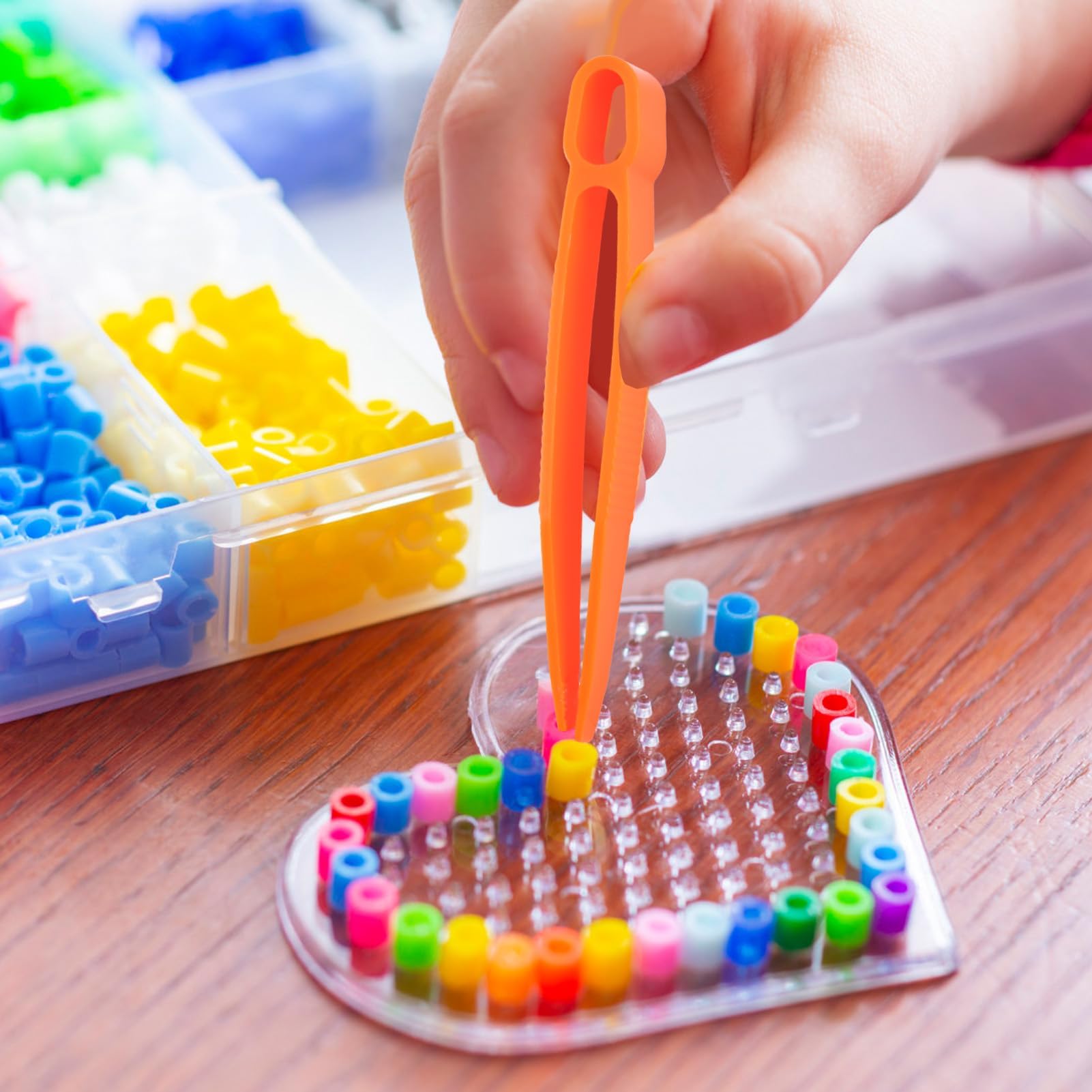 Set di 10 Pinzette Montessori - Plastica Leggera, Colorate, per capacità Motorie e Sensoriali