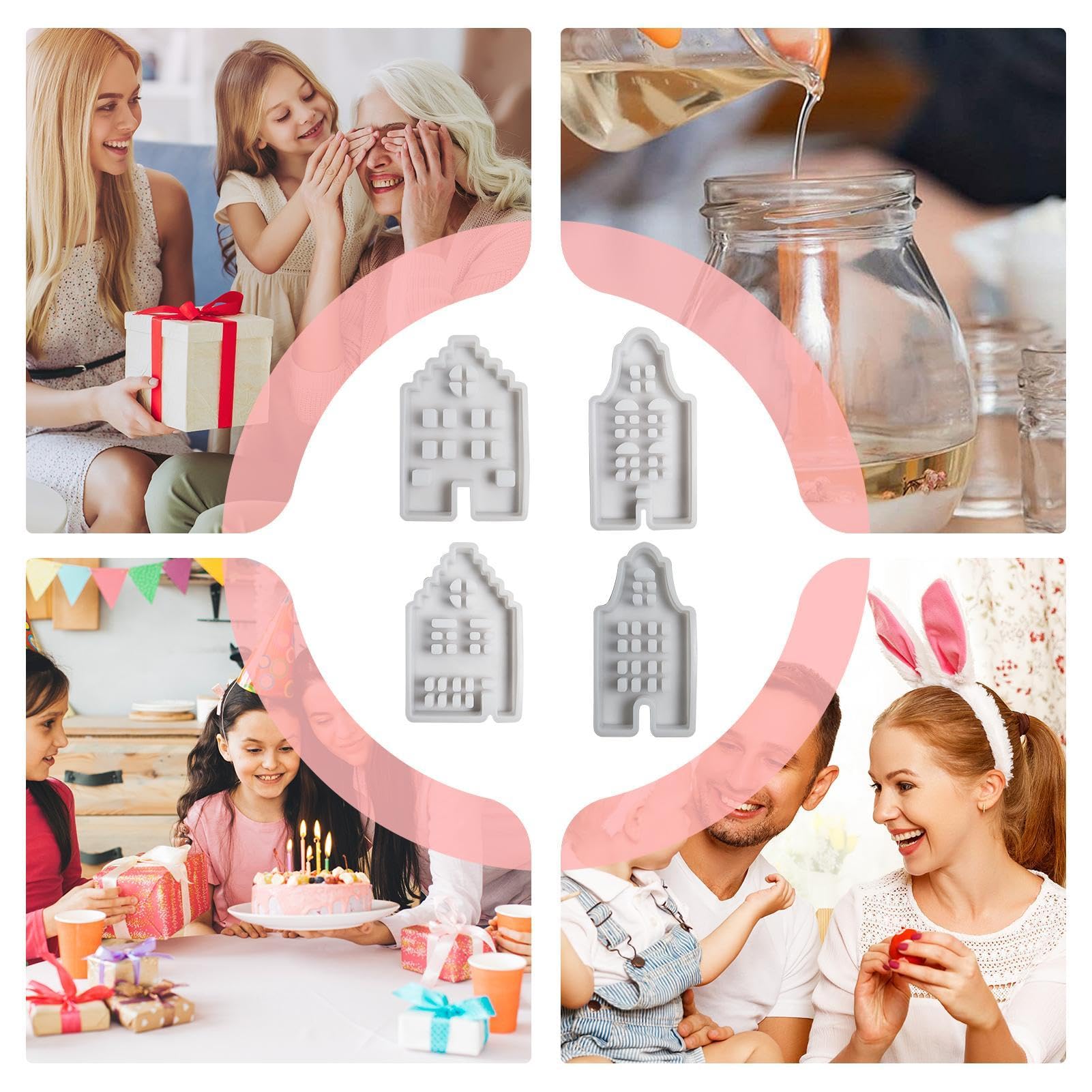 Siliconen Hars Mallen Hartvormig - Kaarsen Mallen Voor DIY Kaarsen Maken En Woondecoratie
