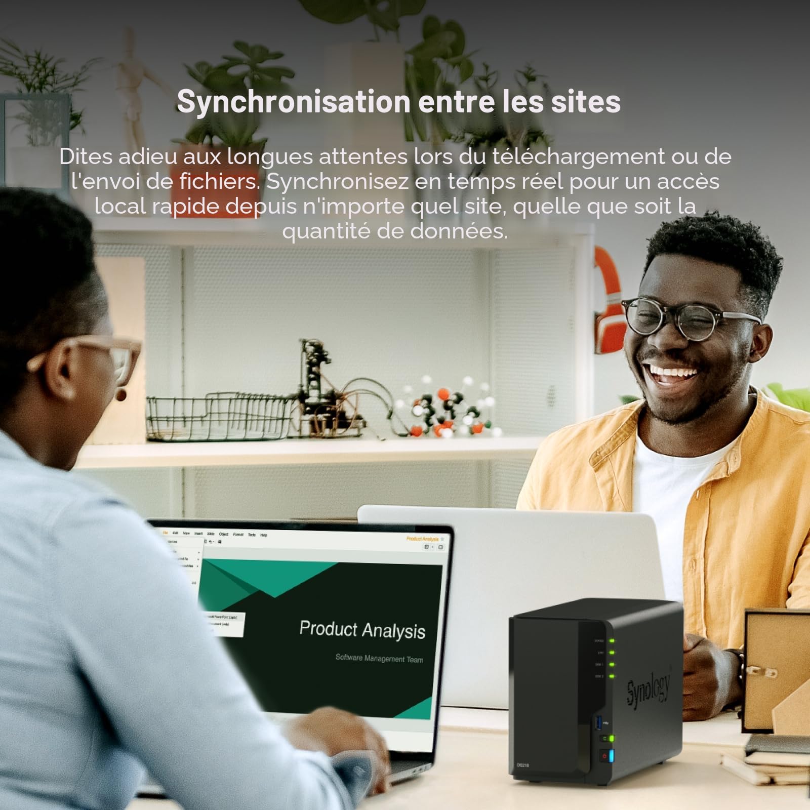 Synology NAS DS223 à 2 Baies (sans Disque) Noir